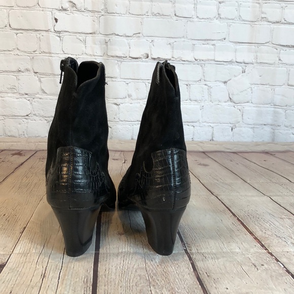 Moda vegan embossed leather suede ankle boot - Picture 3 of 8